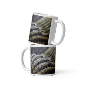 saguaro closeup White glossy mug