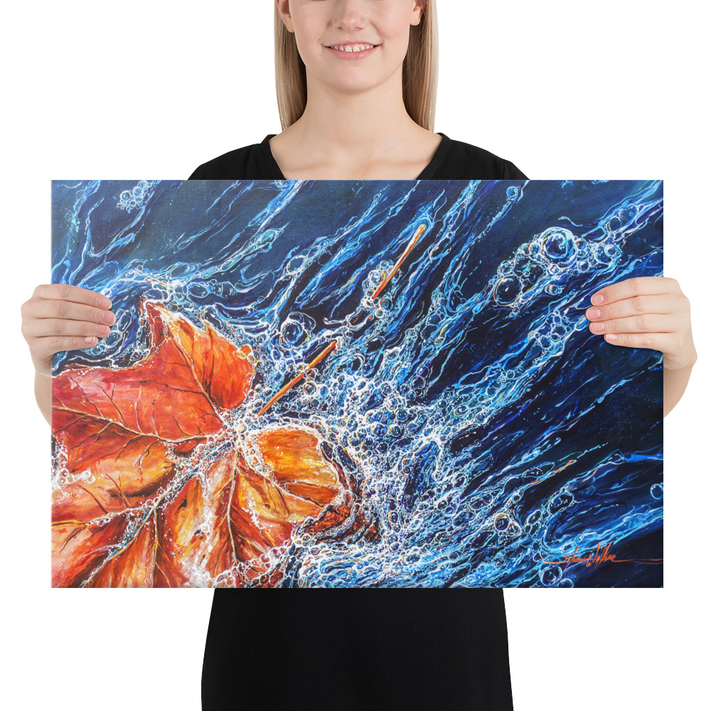 Leaf to Water Canvas