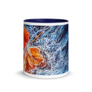 Bubbles to Leaf Mug with Color Inside