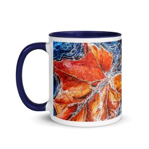 Bubbles to Leaf Mug with Color Inside