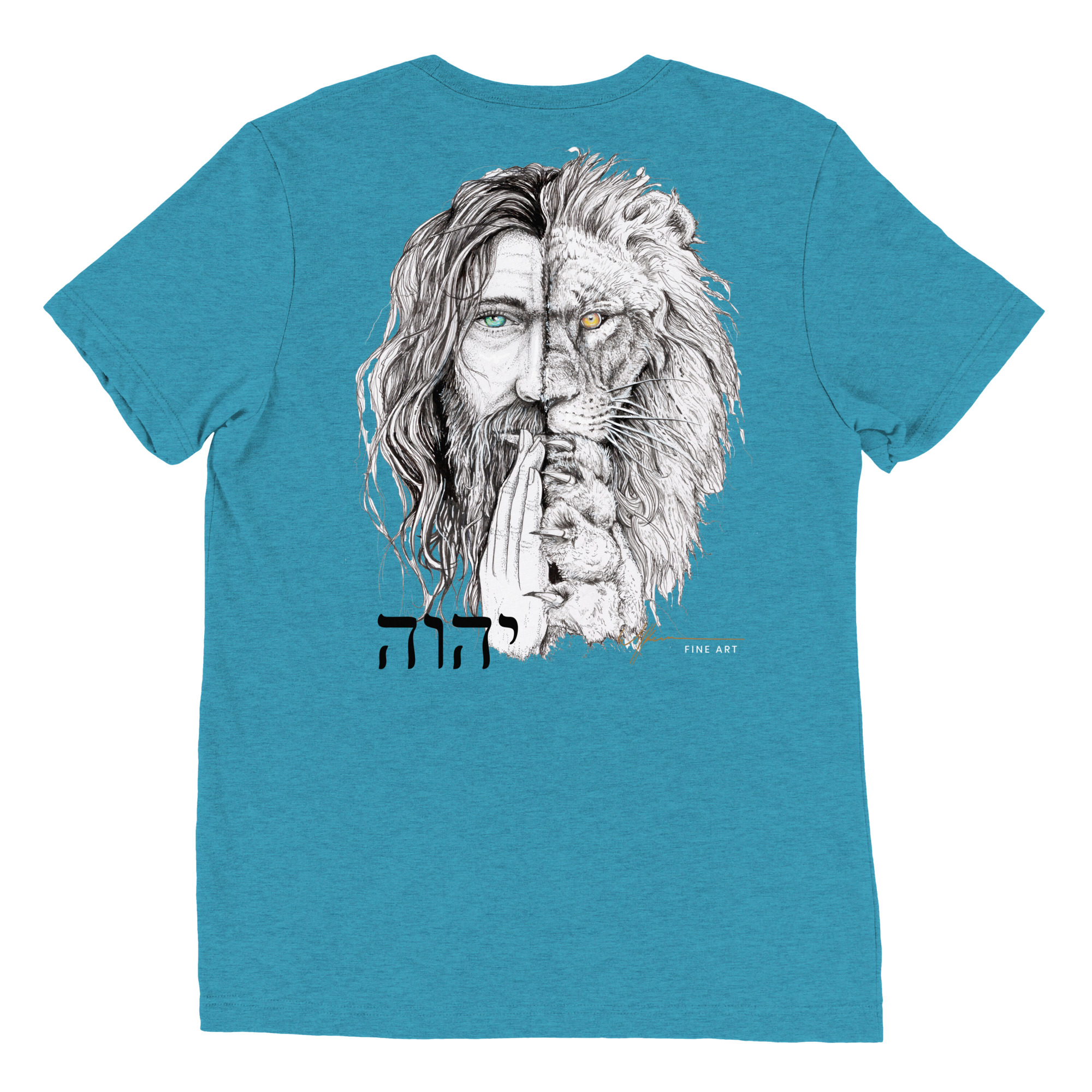 "I Am" lion/jesus head. Short sleeve t-shirt - Image 56