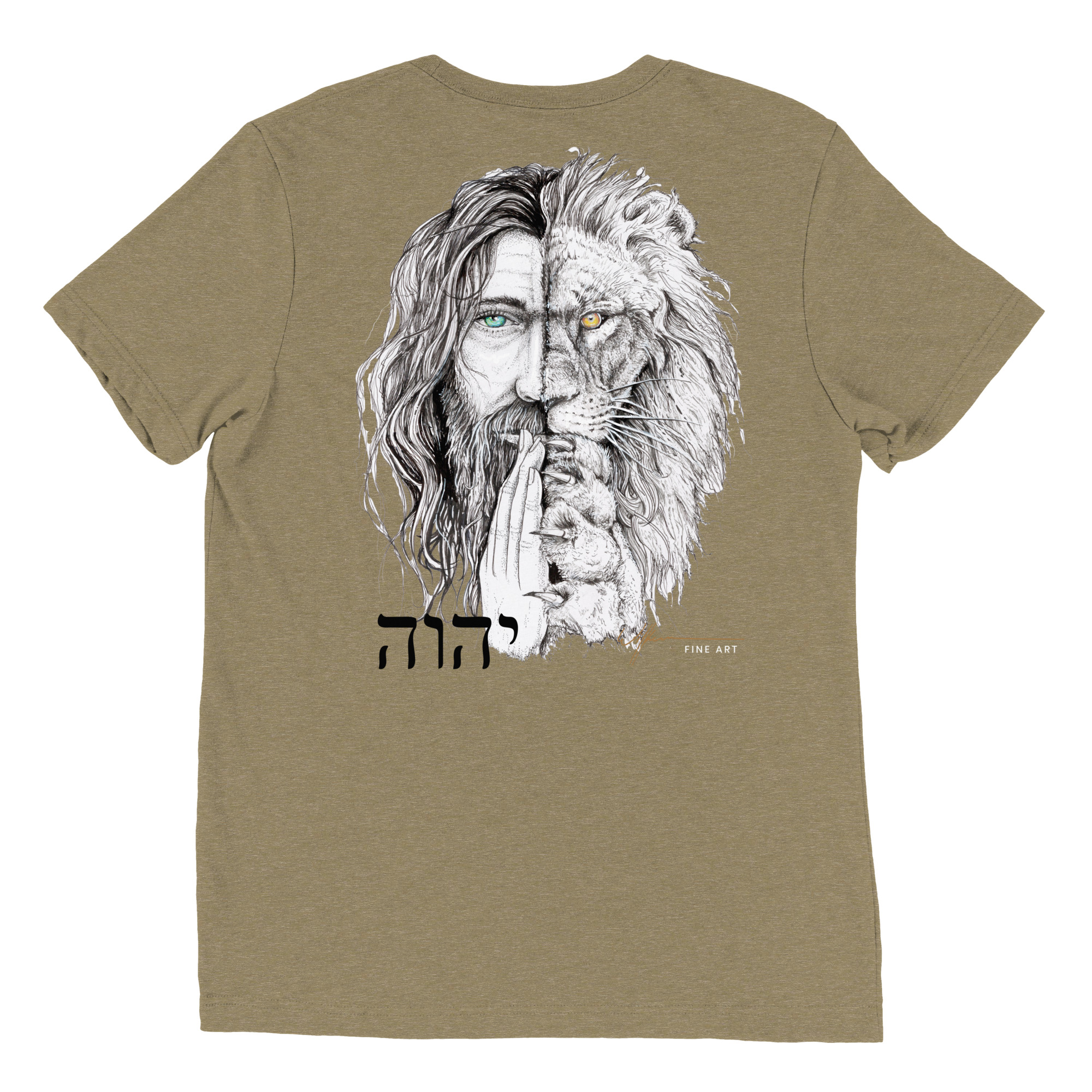 "I Am" lion/jesus head. Short sleeve t-shirt - Image 60