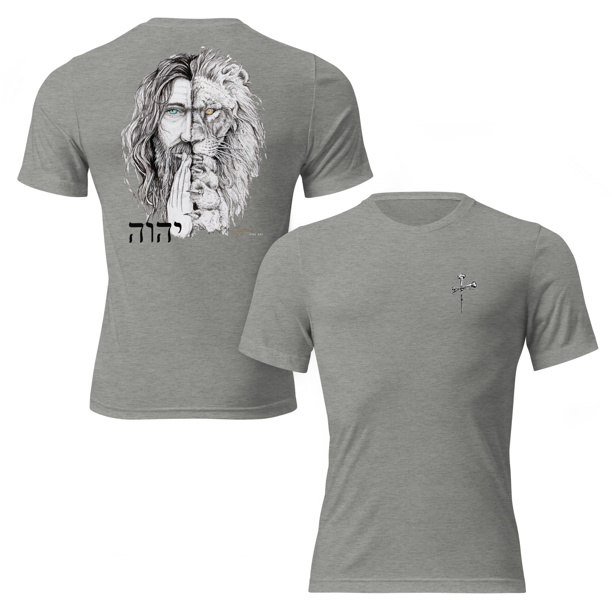 "I Am" lion/jesus head. Short sleeve t-shirt - Image 66
