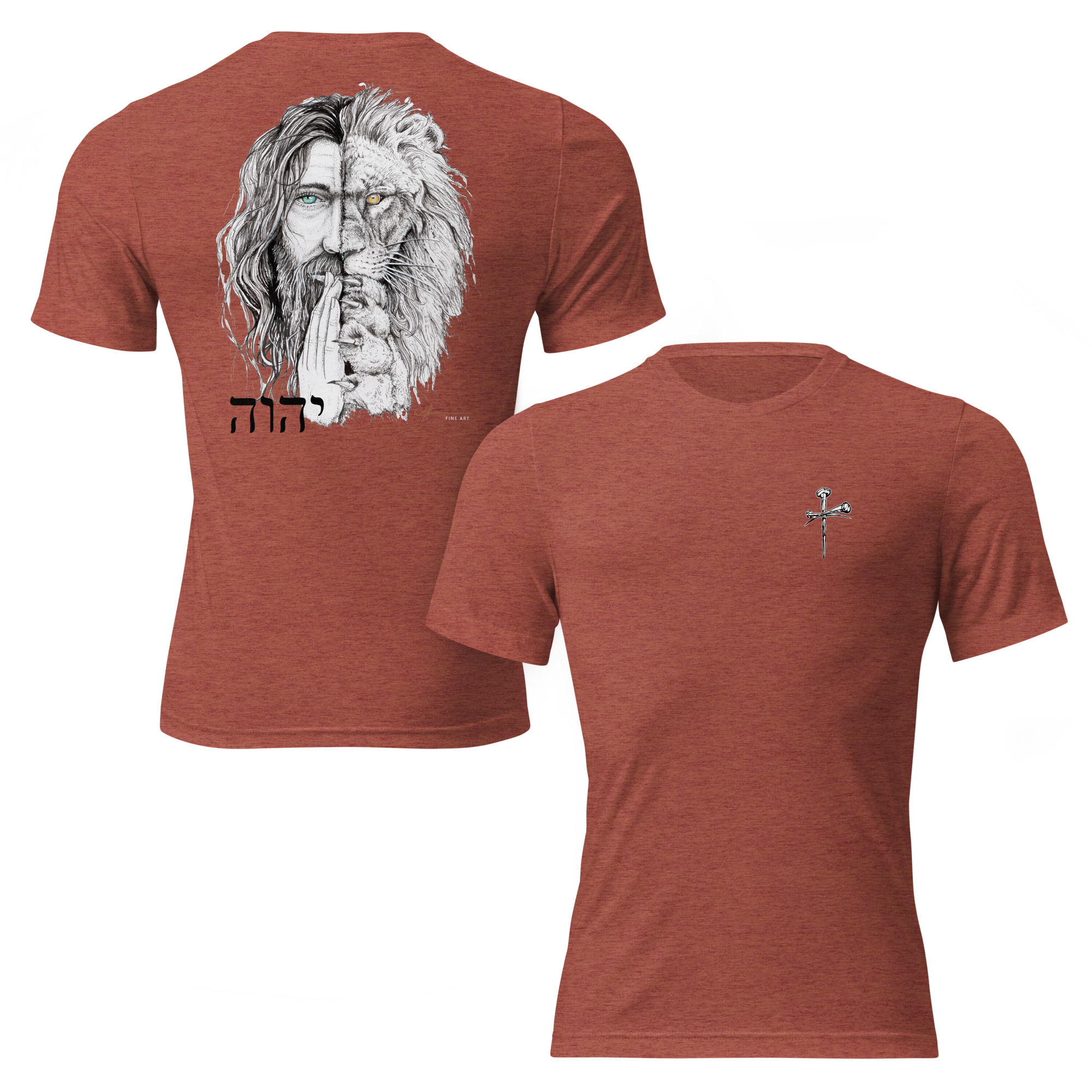 "I Am" lion/jesus head. Short sleeve t-shirt - Image 63
