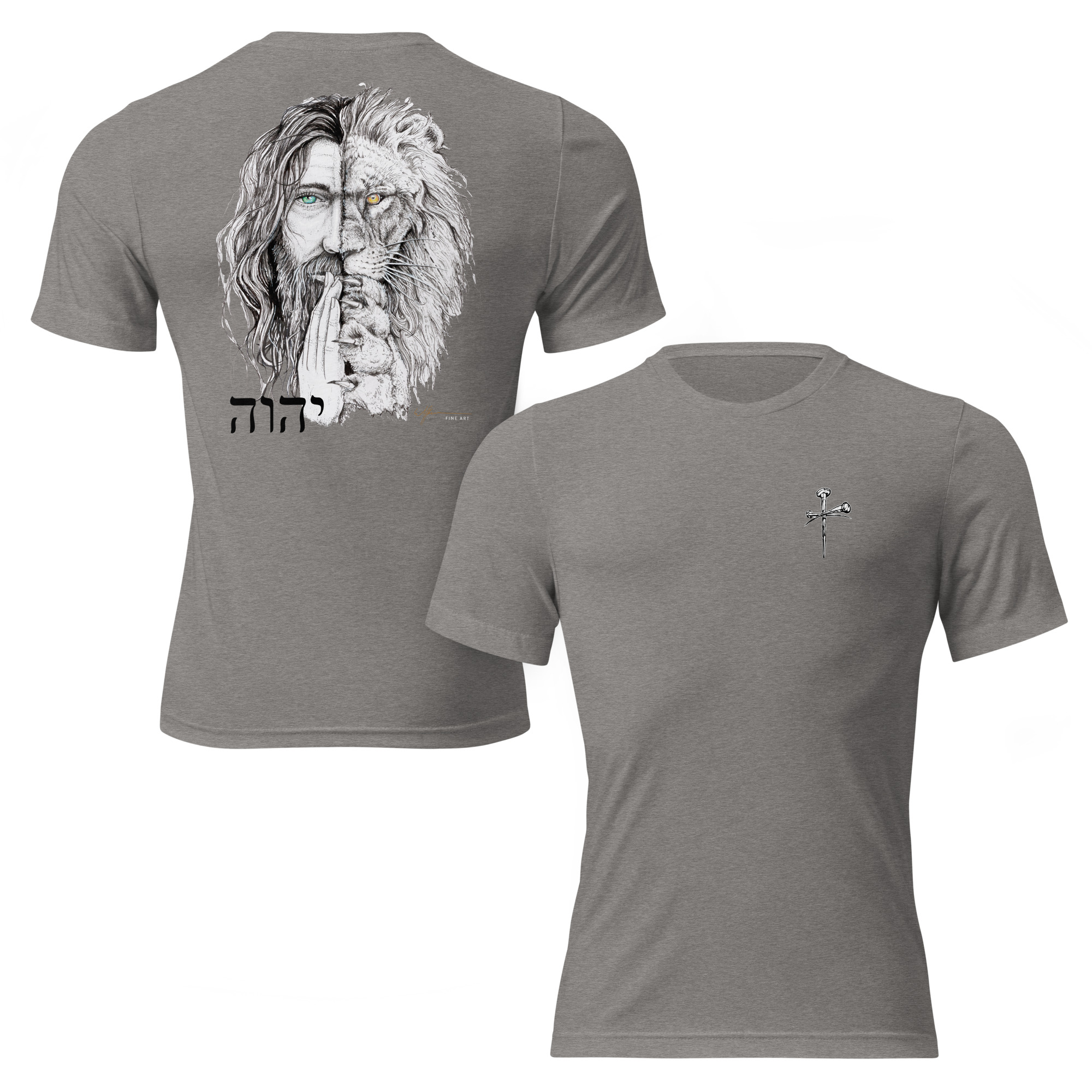 "I Am" lion/jesus head. Short sleeve t-shirt - Image 64