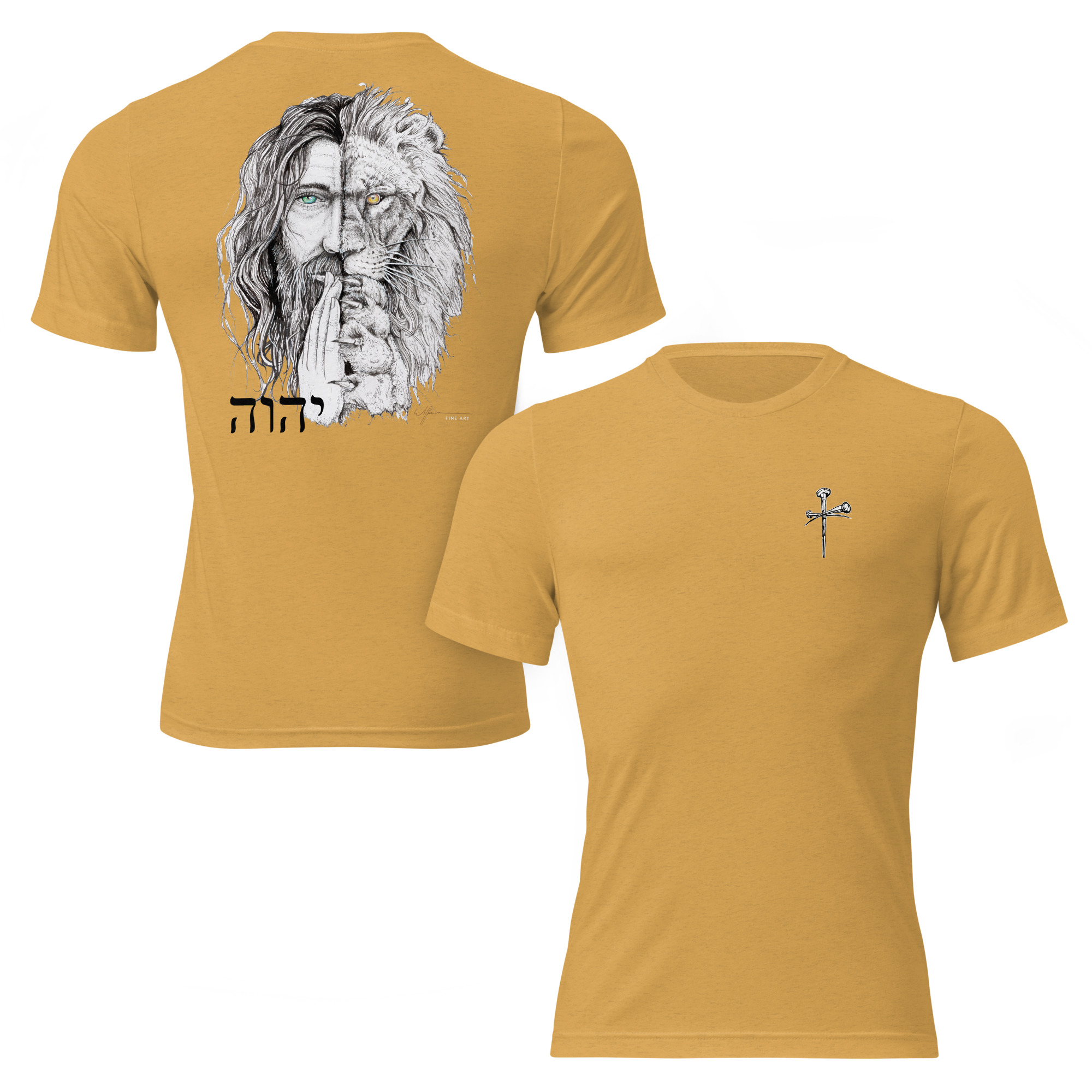 "I Am" lion/jesus head. Short sleeve t-shirt - Image 67