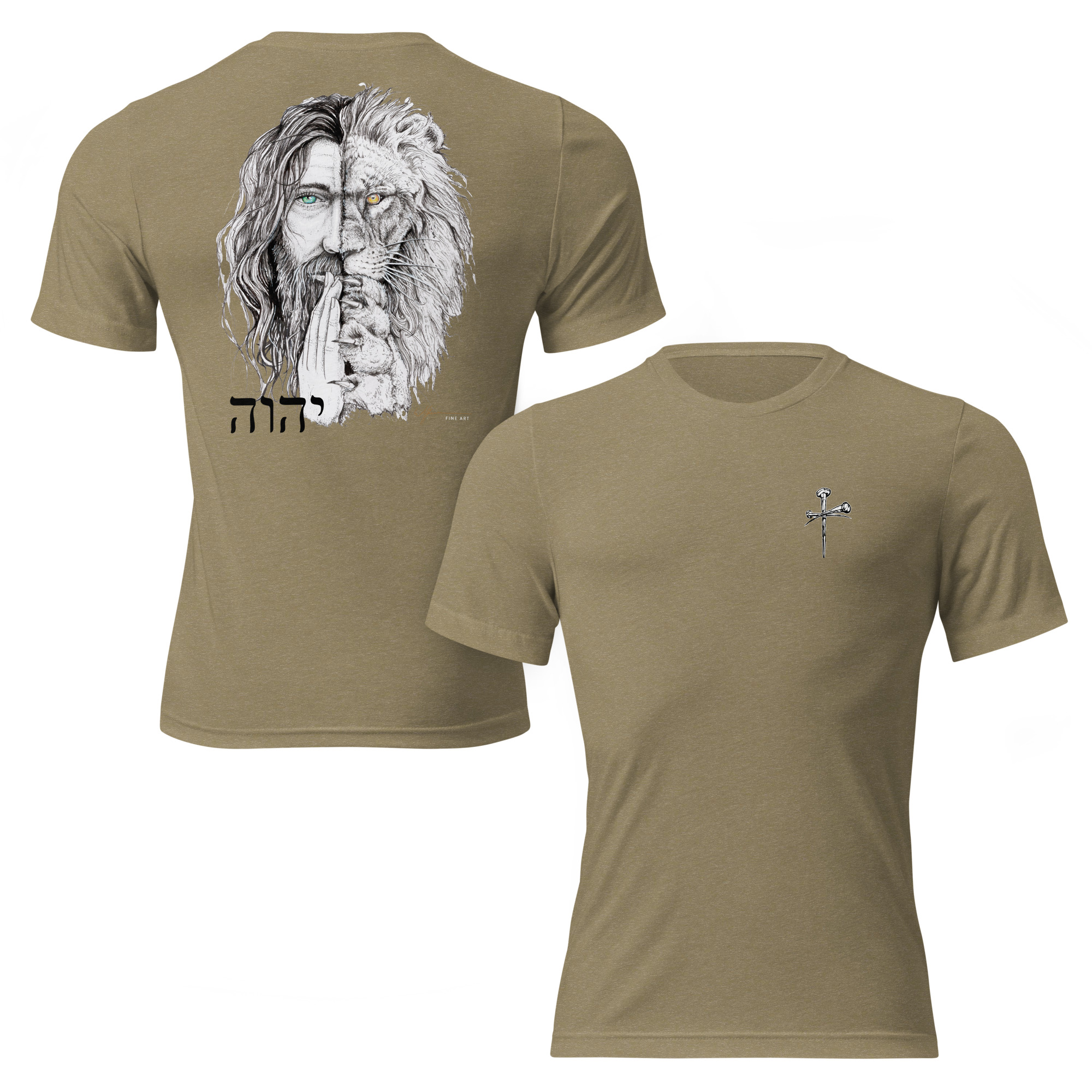 "I Am" lion/jesus head. Short sleeve t-shirt - Image 65