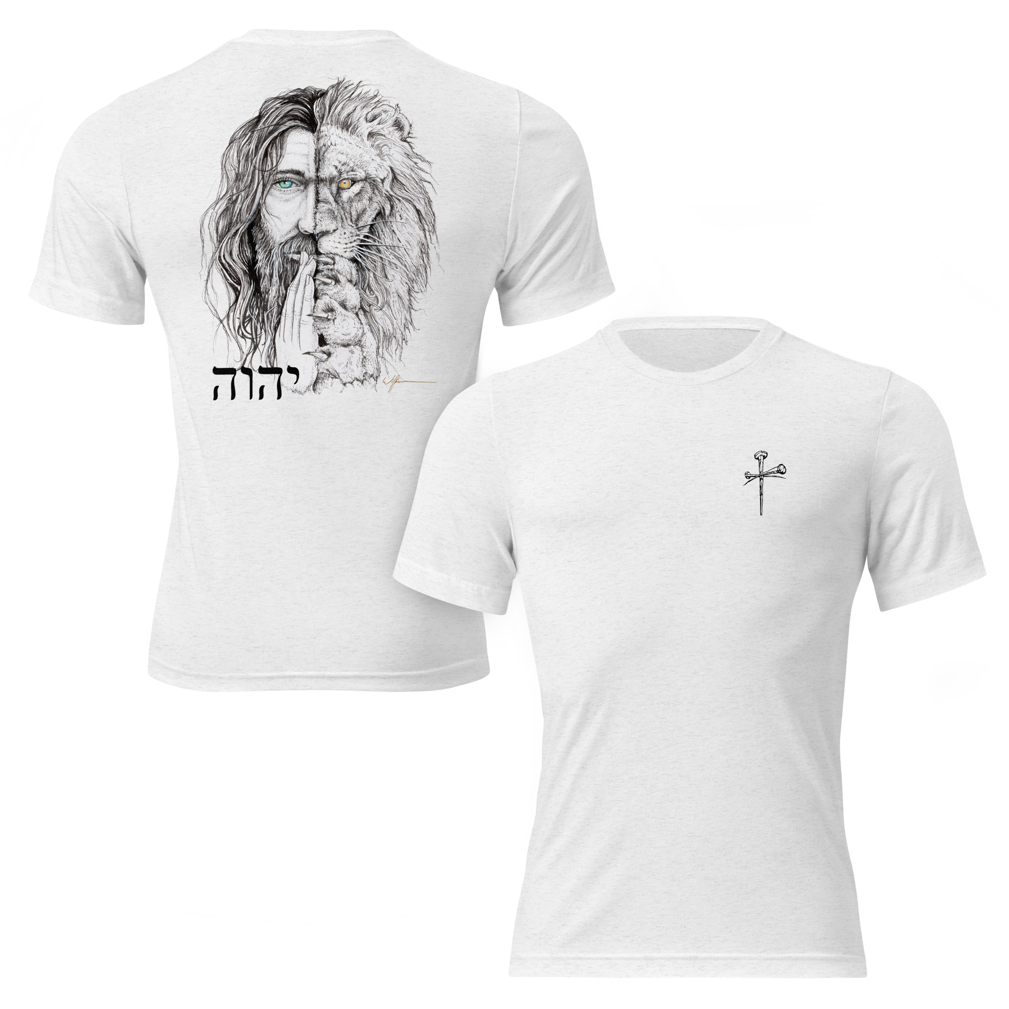 "I Am" lion/jesus head. Short sleeve t-shirt - Image 71