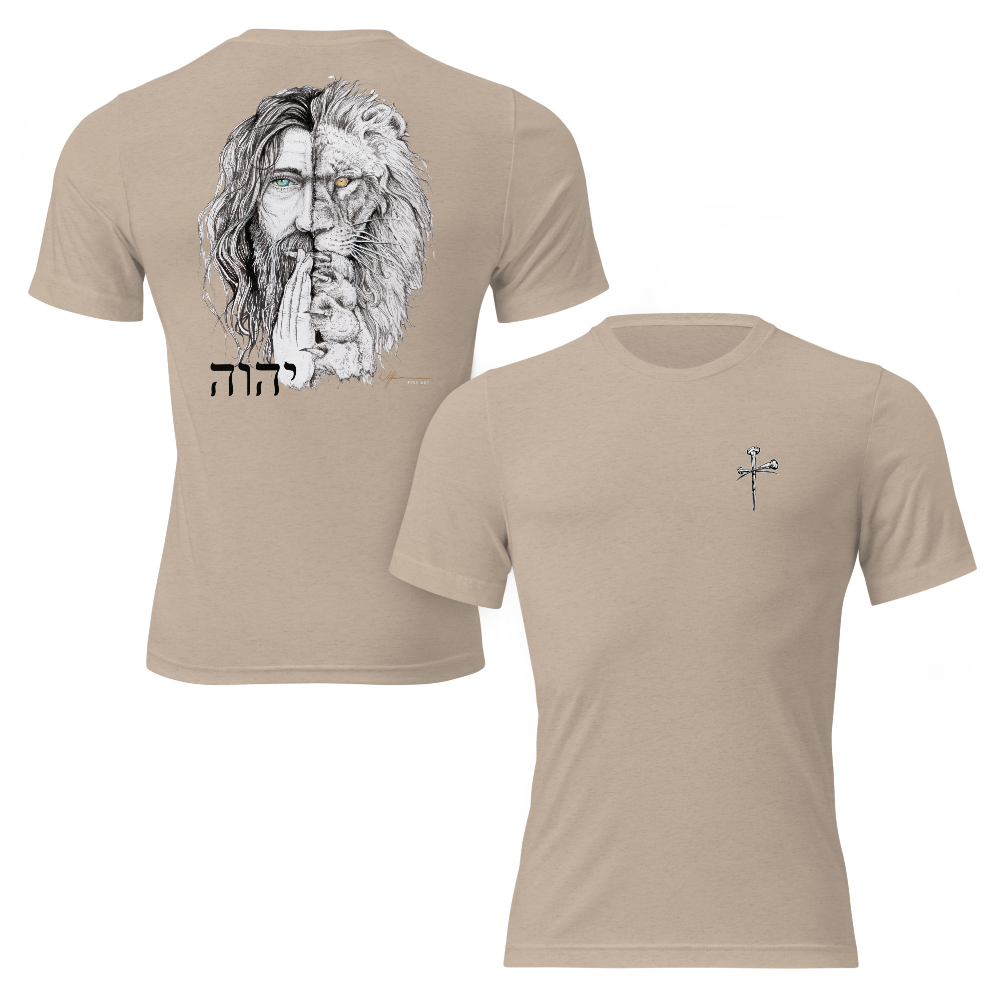"I Am" lion/jesus head. Short sleeve t-shirt - Image 68