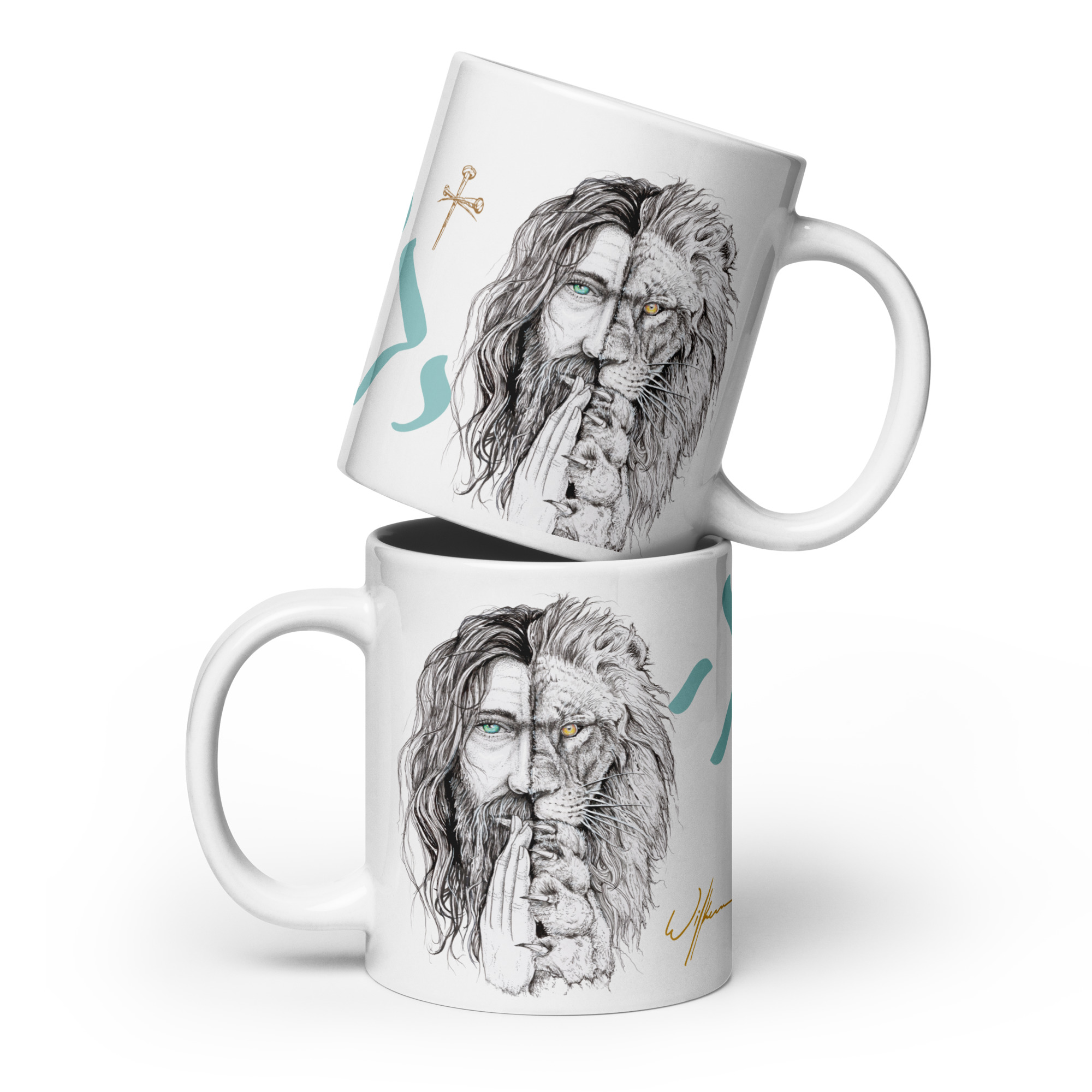 " I AM" White glossy mug